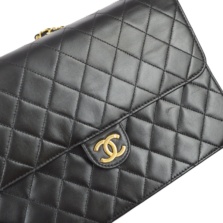 Chanel Black Lambskin Single Flap Shoulder Bag – AMORE Vintage Tokyo