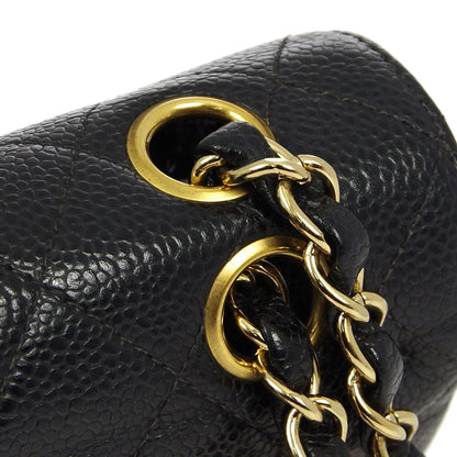 Chanel * 2000-2001 Black Caviar Small Classic Double Flap Bag