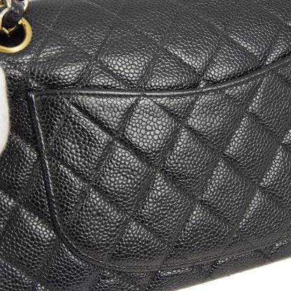 Chanel * 2000-2001 Black Caviar Small Classic Double Flap Bag