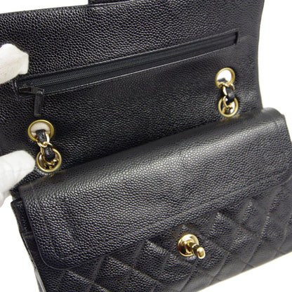 Chanel * 2000-2001 Black Caviar Small Classic Double Flap Bag
