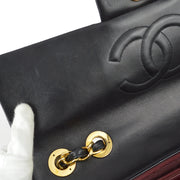 Chanel 1994-1996 Black Lambskin Maxi Classic Flap Shoulder Bag