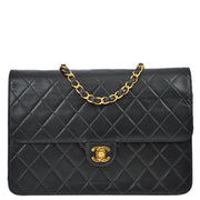 Chanel 2001-2003 Black Lambskin Classic Single Flap Shoulder Bag
