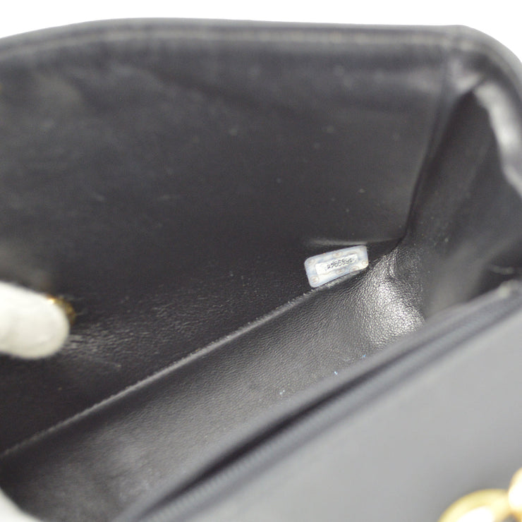 Chanel Black Lambskin Double Chain Shoulder Bag – AMORE Vintage Tokyo