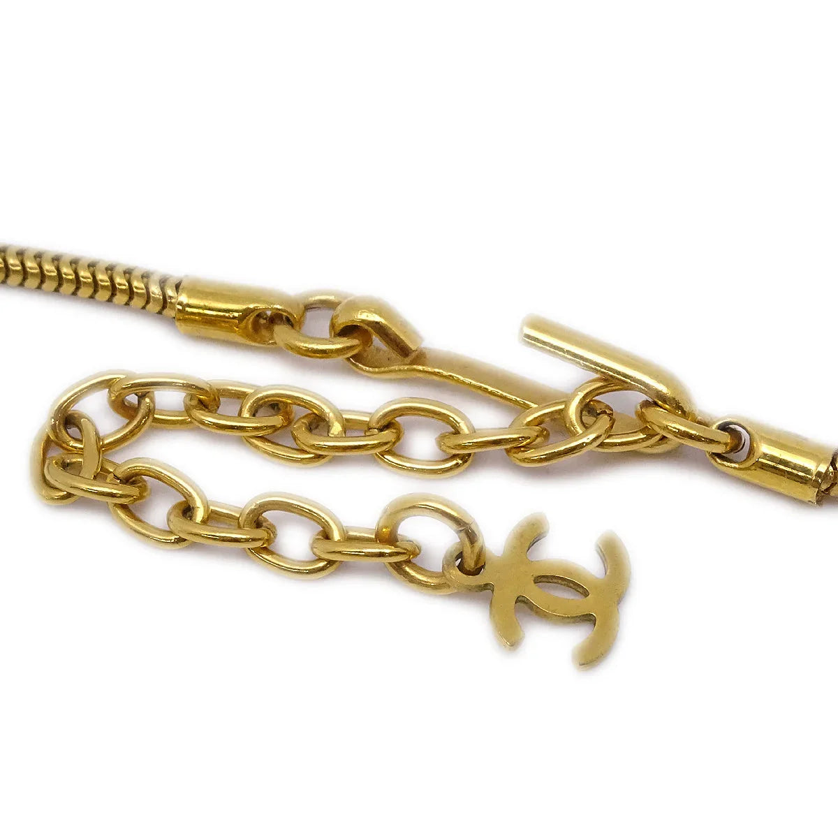 Chanel Clover Pendant Necklace Gold 03P