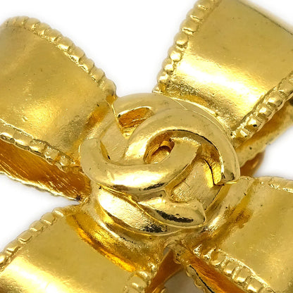 Chanel 1997 Ribbon Cross Earrings Clip-On