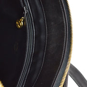 Chanel 1991-1994 Black Velvet Shoulder Tote Bag
