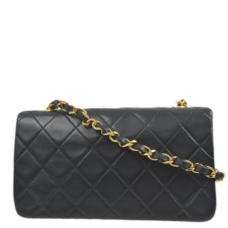Chanel Black Lambskin Turnlock Mini Full Flap Shoulder Bag – AMORE