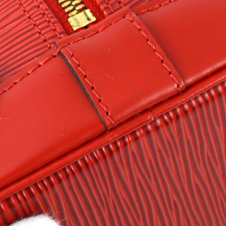 Louis Vuitton Red Epi Alma Handbag M52147