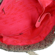 Chanel 2004-2005 Pink Tweed Cambon Ligne Tote Handbag