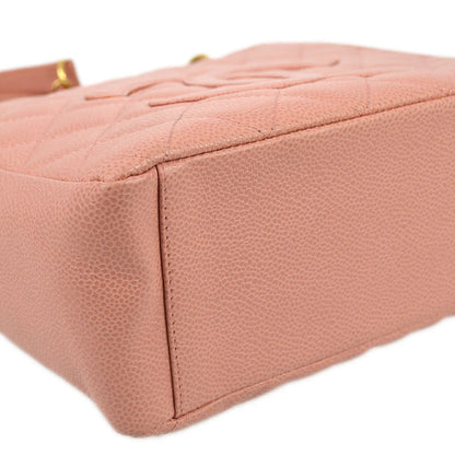 Chanel 2003-2004 Pink Caviar Skin Petite Shopping Tote PST