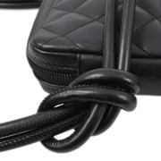 Chanel 2003-2004 Black Calfskin Cambon Ligne Shoulder Bag