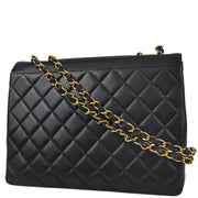 Chanel 1991-1994 Black Lambskin Maxi Straight CC Flap