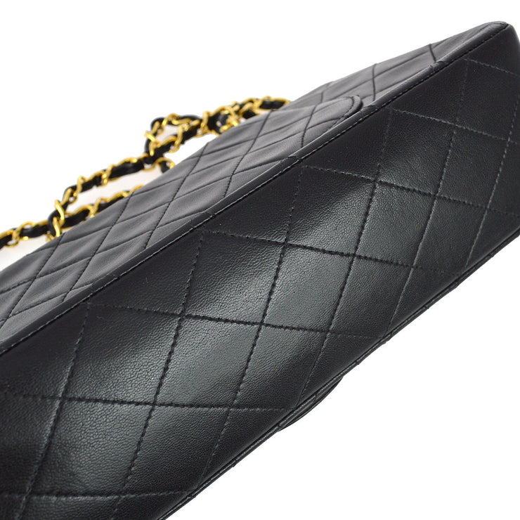 Chanel 1991-1994 Black Lambskin Medium Classic Double Flap Bag