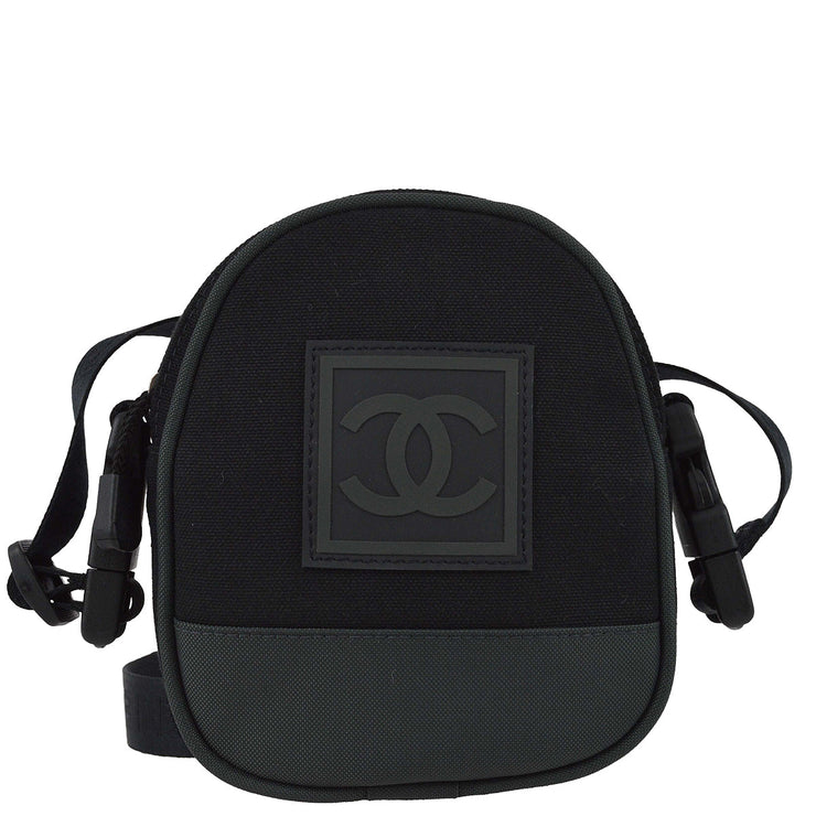 Chanel 2003-2004 Black Sports Line Shoulder Bag