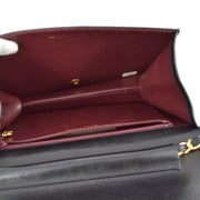 Chanel 1997-1999 Black Lambskin Small Pushlock Full Flap Bag