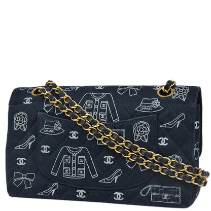 Chanel 2001-2003 Canvas Medium Classic Double Flap Bag