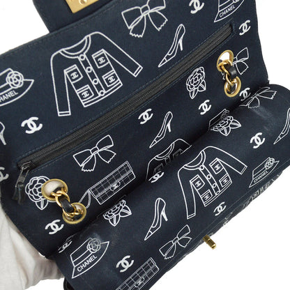 Chanel 2001-2003 Canvas Medium Classic Double Flap Bag
