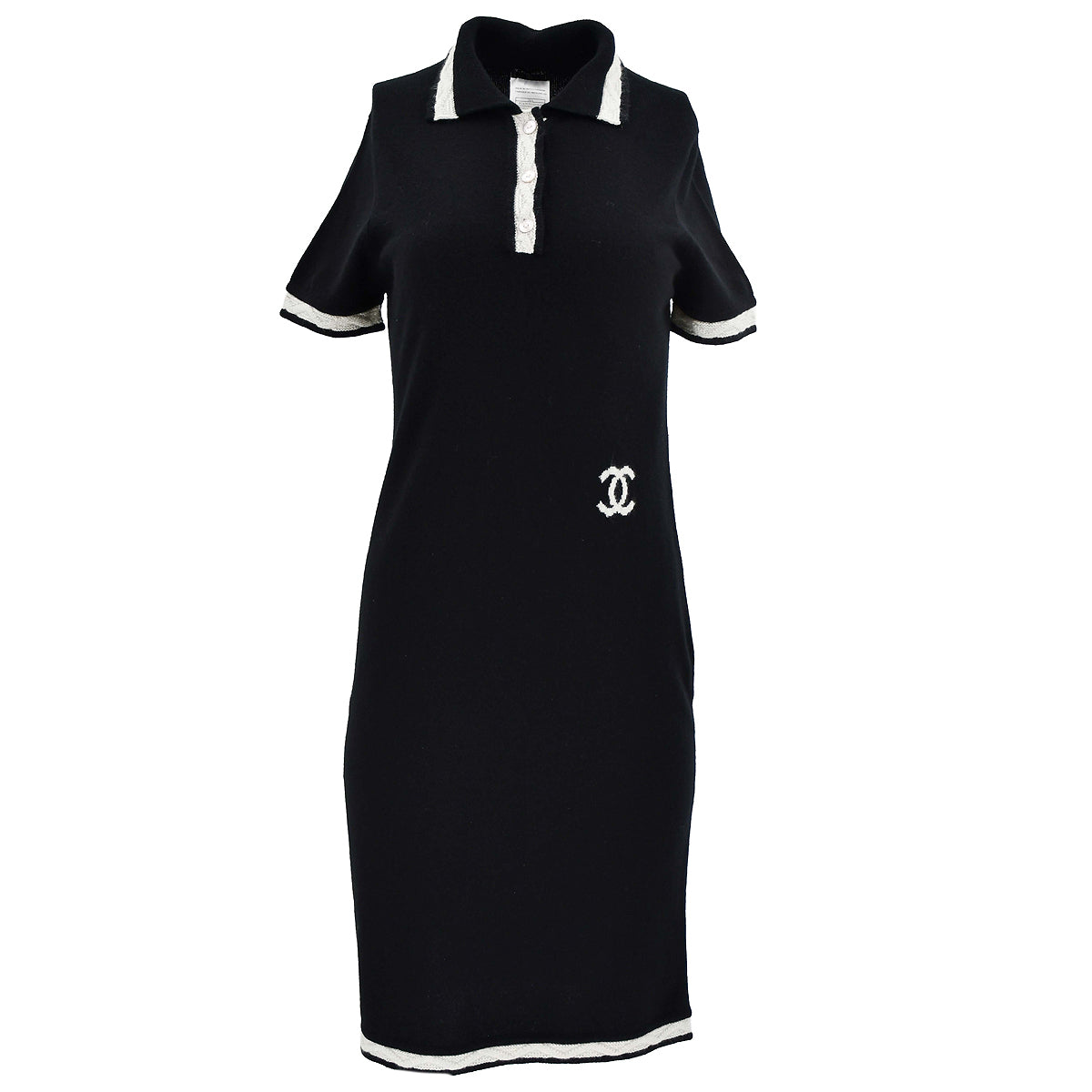 Chanel 2004 fall CC-logo cashmere polo dress #40 – AMORE Chanel 2004 fall CC-logo cashmere polo dress #40 – AMORE