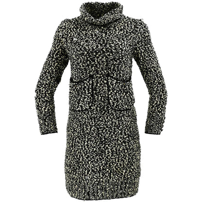 Chanel Fall 1994 roll-neck two-tone minidress #42
