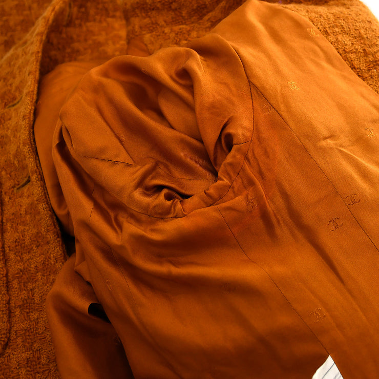 シャネル セットアップ ジャケット スカート オレンジ 95A #38