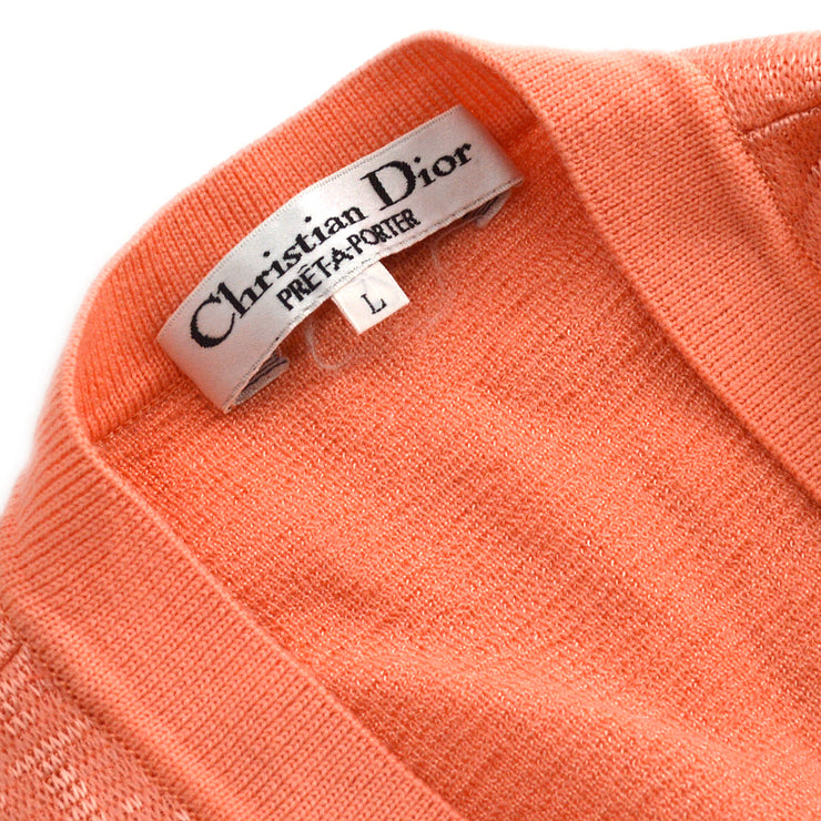 Christian Dior 1980s Trotter-jacquard V-neck vest #L