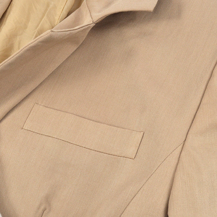 Christian Dior 1980s single-breasted wool-silk blazer #L