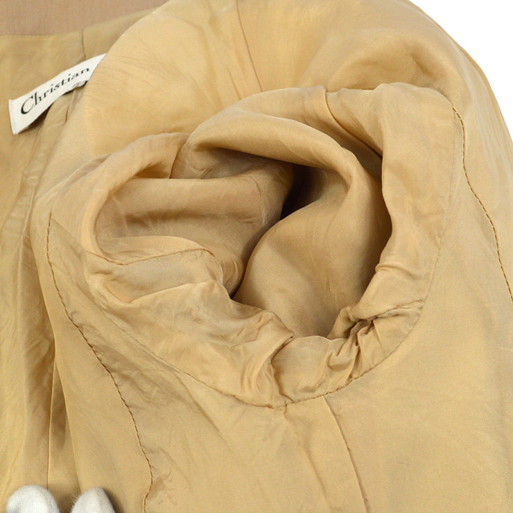 Christian Dior 1980s single-breasted wool-silk blazer #L