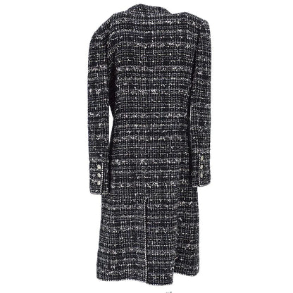 Chanel 2005 cruise crest-applique tweed coat #40
