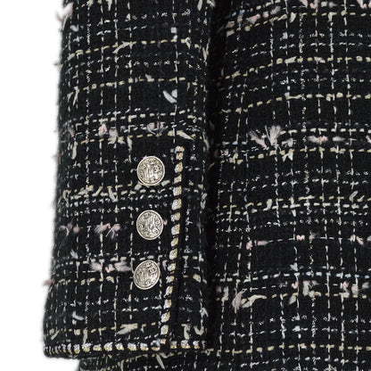Chanel 2005 cruise crest-applique tweed coat #40