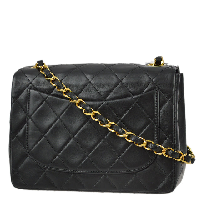 Chanel 1996-1997 Black Lambskin Mini Classic Square Flap Bag 17 – AMORE ...