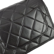 Chanel Black Lambskin Micro Classic Flap Handbag