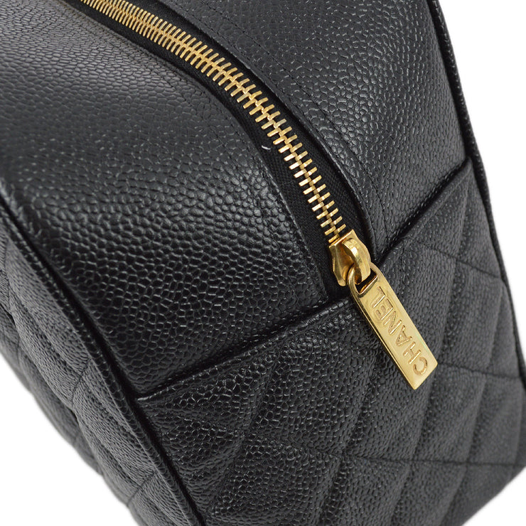 Chanel 2003-2004 Black Caviar Bowling Bag 37