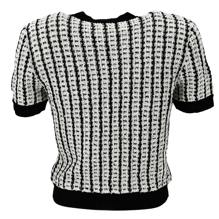 Chanel 1997 spring tweed short-sleeve cardigan #42