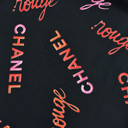 Chanel 1996 Spring Rouge Logo Pattern Sleeveless Silk Blouse #38