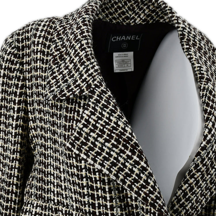 Chanel 2001 fall bouclé double-breasted jacket #40