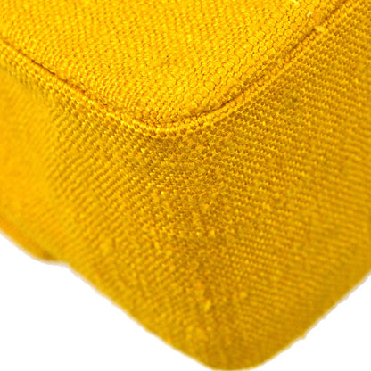 Chanel 1991-1994 Yellow Linen Small Diana Flap Bag