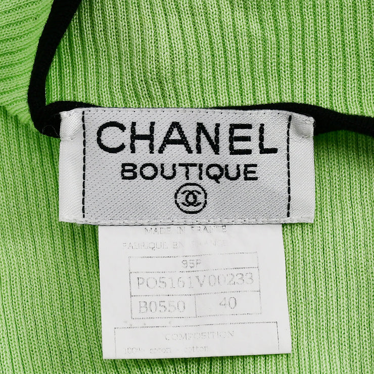Chanel 1995 spring ribbed cotton T-shirt #40