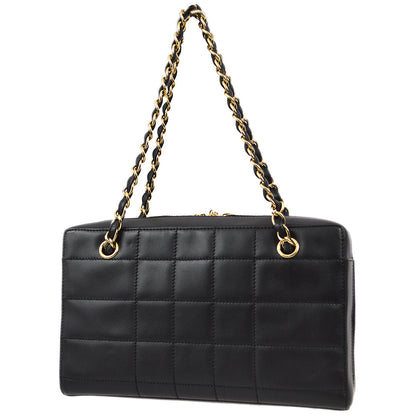 Chanel 2001-2003 Black Lambskin Choco Bar Chain Tote