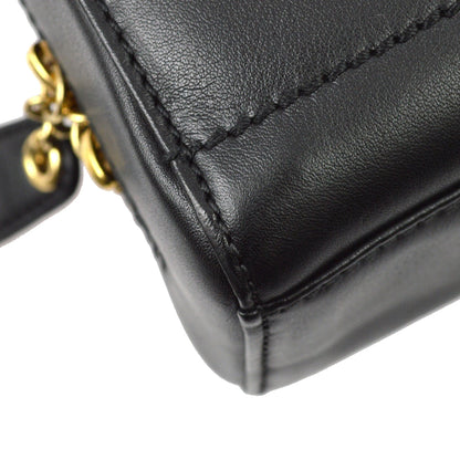 Chanel 2001-2003 Black Lambskin Choco Bar Chain Tote