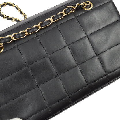 Chanel 2001-2003 Black Lambskin Choco Bar Chain Tote