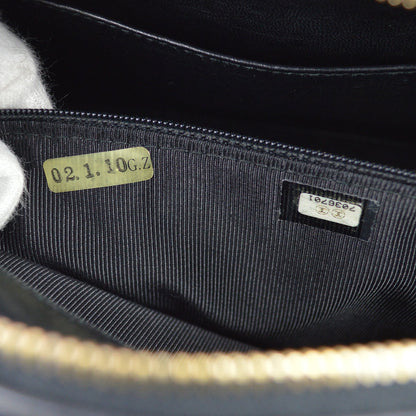 Chanel 2001-2003 Black Lambskin Choco Bar Chain Tote