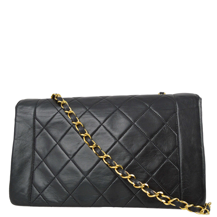 Chanel 1989-1991 Black Lambskin Medium Border Flap Bag – AMORE 