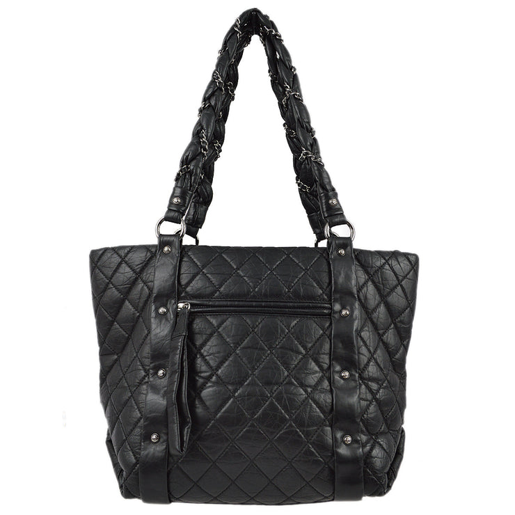 Chanel 2005-2006 Black Nylon Tote Handbag