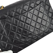 Chanel 1994-1996 Black Lambskin Maxi Classic Flap Bag