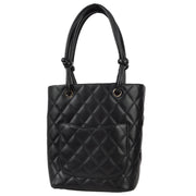 Chanel 2004-2005 Black Calfskin Cambon Ligne Tote Handbag