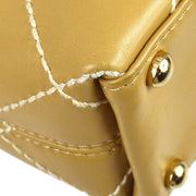 Chanel 2001-2003 Beige Calfskin Wild Stitch Tote Handbag