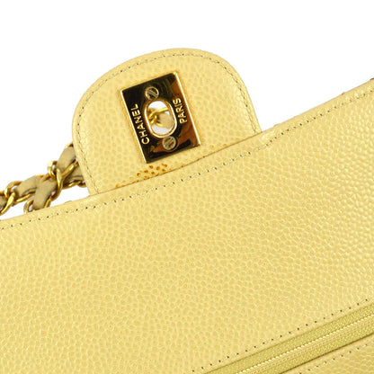 Chanel 2004-2005 Beige Caviar Medium Classic Double Flap Bag