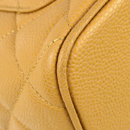 Chanel 2006-2008 Beige Caviar Medallion Tote