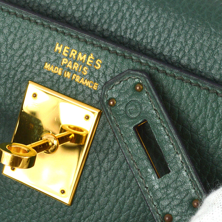 Hermes 1996 Green Ardennes Kelly 35 Retourne