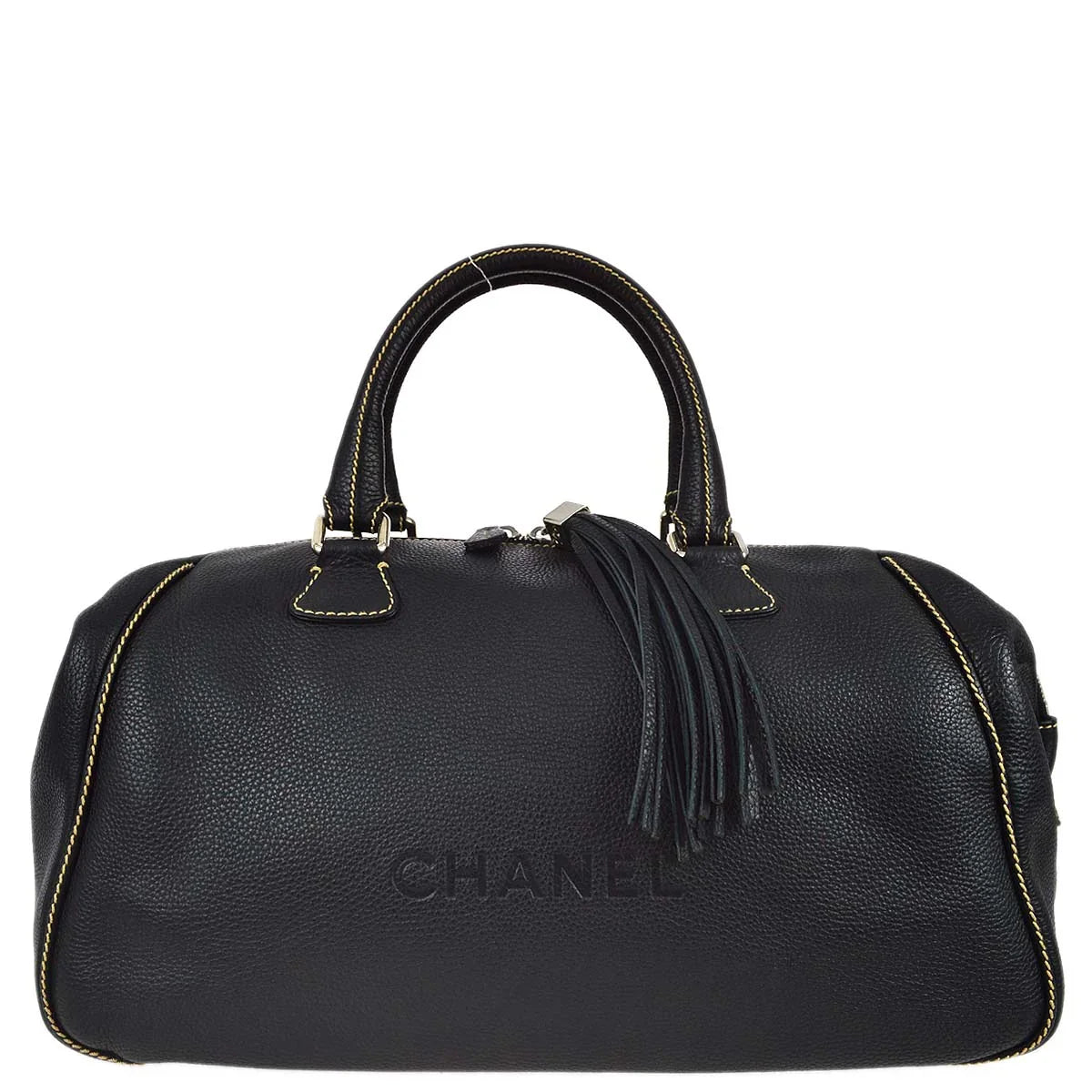 Chanel 2003-2004 Black Calfskin Boston 40